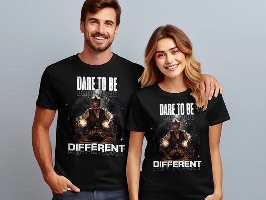 Dare To Be Different T-Shirt, Inspirational Quote, Steampunk Style, Unique Gift Idea, Unisex Graphic Tee
