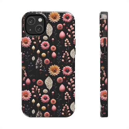 Floating Flowers print design Tough Phone Case compatible with a large variety of iphone models