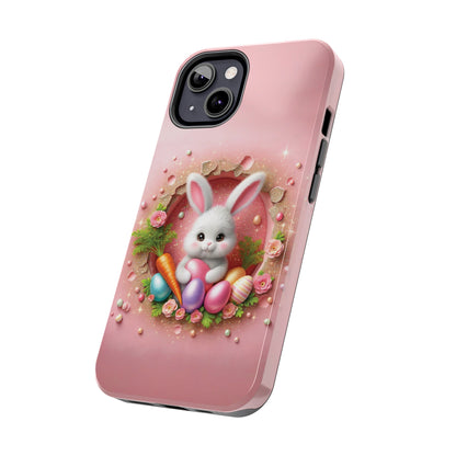 Easter Bunny Hole in the Wall design Tough Phone Case compatible with a large variety of iphone models