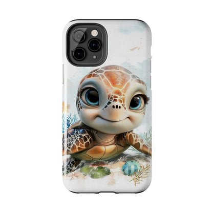 Cute Sea Turtle print Design Tough Phone Case compatible with a large variety of iPhone models, Gift, Phone Case