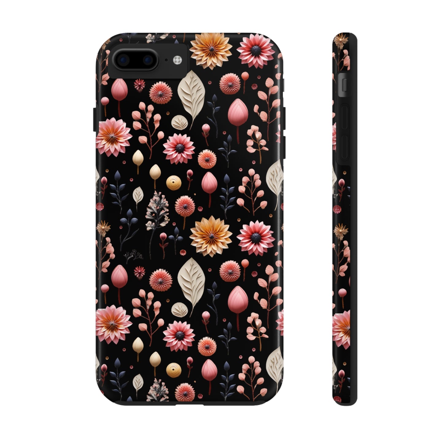 Floating Flowers print design Tough Phone Case compatible with a large variety of iphone models