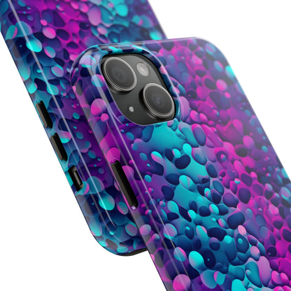 3D Bubble Print Pattern Design Tough Phone Case compatible with a large variety of iPhone models, Phone Case, Gift