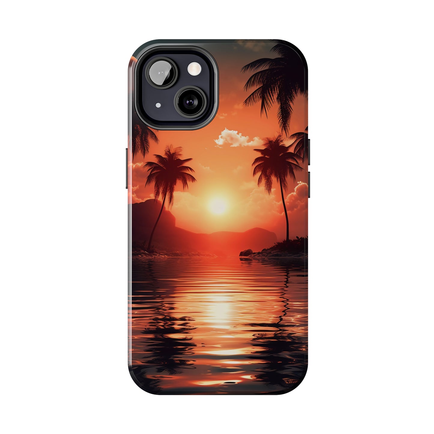 Sunset Beach Design iPhone Case, Beautiful Beach Scene, Artsy Surf Design, Protective Phone Cover compatible with a large variety of iPhone models, Phone Case, Gift