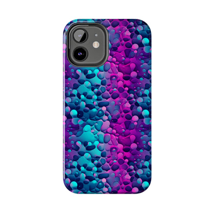 3D Bubble Print Pattern Design Tough Phone Case compatible with a large variety of iPhone models, Phone Case, Gift