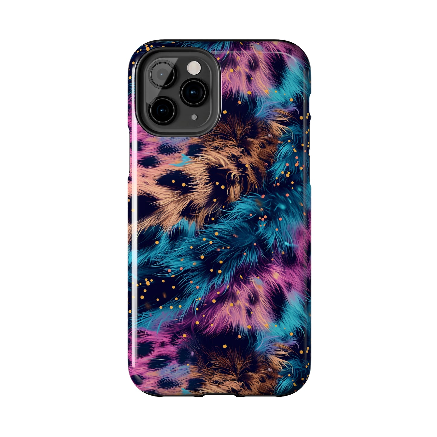 Multicolor unique leopard Pattern Design Tough Phone Case compatible with a large variety of iPhone models, Gift, Phone Case