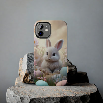 Cute Easter Bunny Pattern Design Tough Phone Case compatible with a large variety of iPhone models, Gift, Phone Case