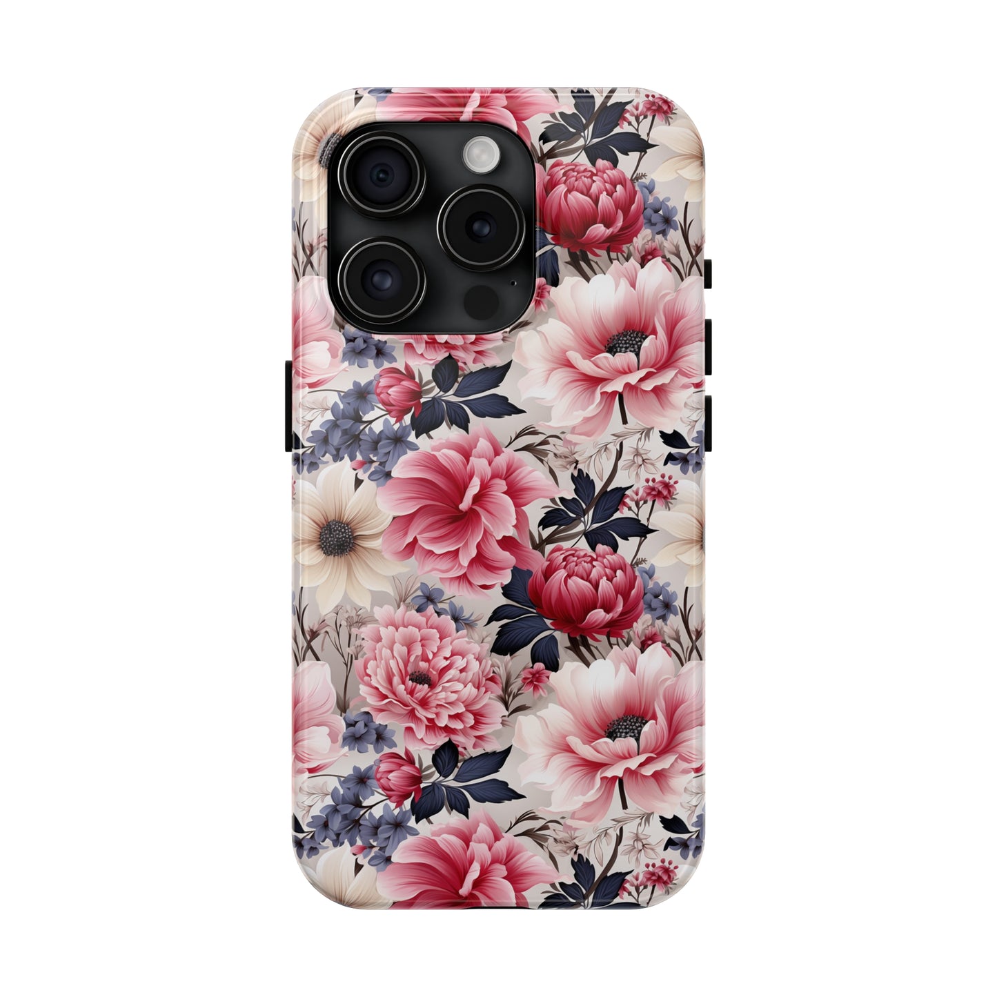 Elegant Blooms Digital print Design Tough Phone Case compatible with a large variety of iPhone models, Gift, Phone Case