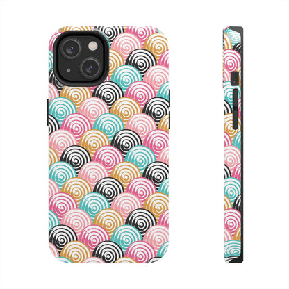 Rainbow Swirls Pattern design Tough Phone Case compatible with a large variety of iphone models