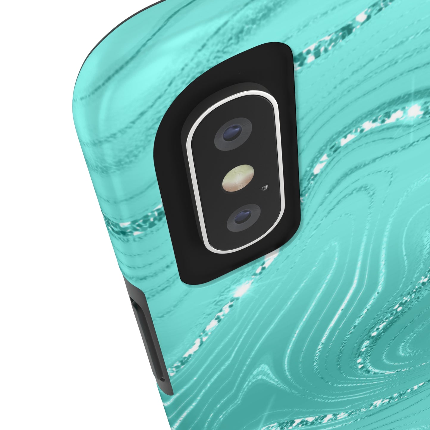 Marbled Turquoise Design Tough Phone Case compatible with a large variety of phone models, Gift, Phone Case