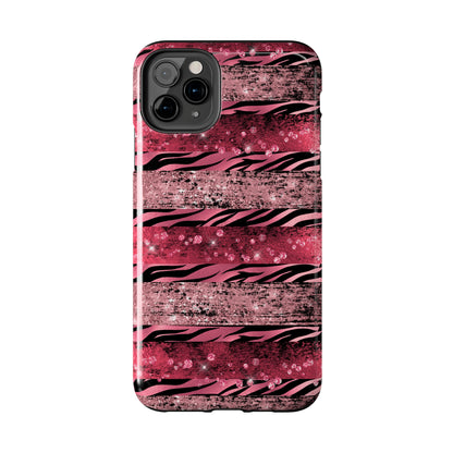 Pink Tiger Design Tough Phone Case compatible with a large variety of phone models, Gift, Phone Case