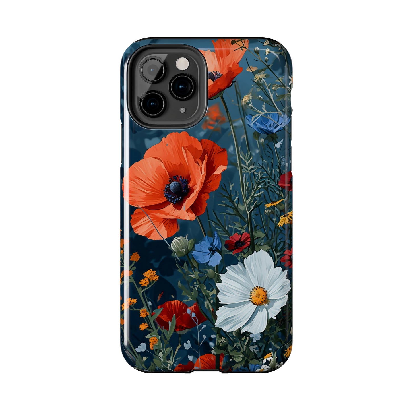 Wildflowers Vibrant Tones Digital print Design Tough Phone Case compatible with a large variety of iPhone models, Gift, Phone Case