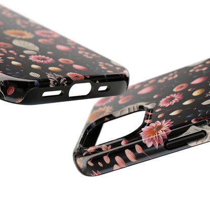 Floating Flowers print design Tough Phone Case compatible with a large variety of iphone models