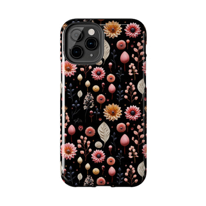 Floating Flowers print design Tough Phone Case compatible with a large variety of iphone models