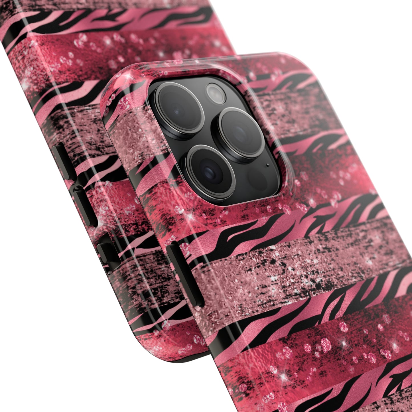 Pink Tiger Design Tough Phone Case compatible with a large variety of phone models, Gift, Phone Case