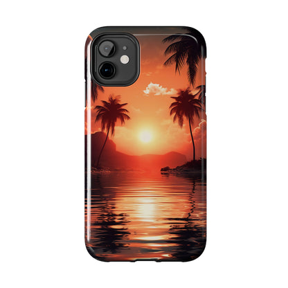 Sunset Beach Design iPhone Case, Beautiful Beach Scene, Artsy Surf Design, Protective Phone Cover compatible with a large variety of iPhone models, Phone Case, Gift