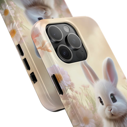 Cute Easter Bunny Pattern Design Tough Phone Case compatible with a large variety of iPhone models, Gift, Phone Case