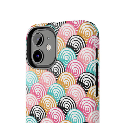 Rainbow Swirls Pattern design Tough Phone Case compatible with a large variety of iphone models