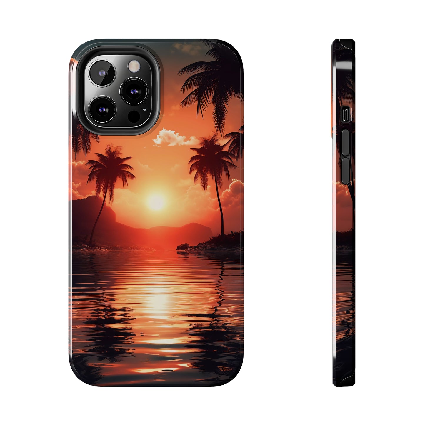 Sunset Beach Design iPhone Case, Beautiful Beach Scene, Artsy Surf Design, Protective Phone Cover compatible with a large variety of iPhone models, Phone Case, Gift