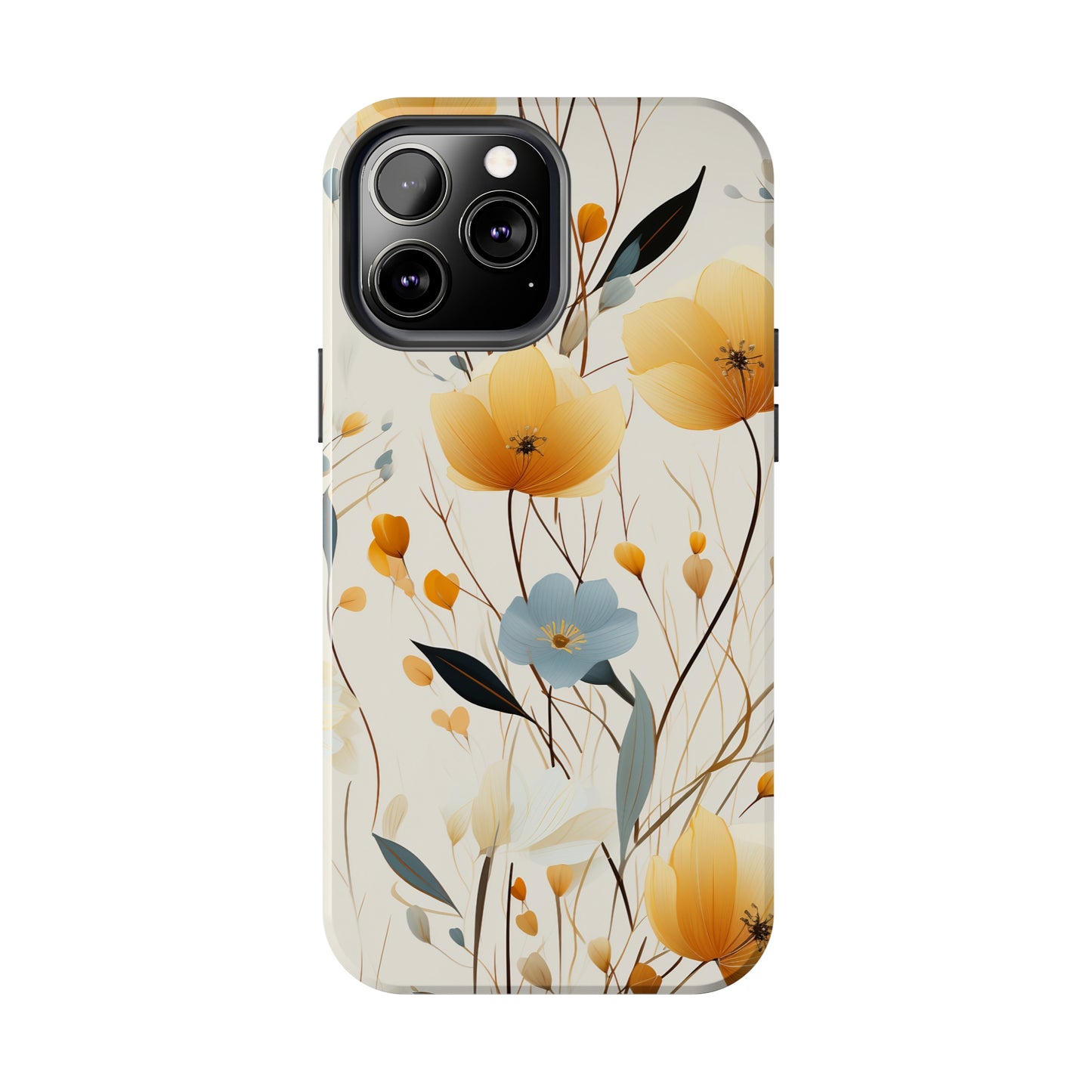 Wildflowers Muted Tones Digital print Design Tough Phone Case compatible with a large variety of iPhone models, Gift, Phone Case