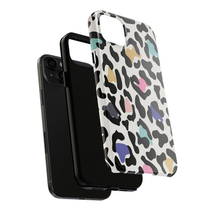 Rainbow Leopard Print design Tough Phone Case compatible with a large variety of iPhone models, Birthday Gift, Phone Case