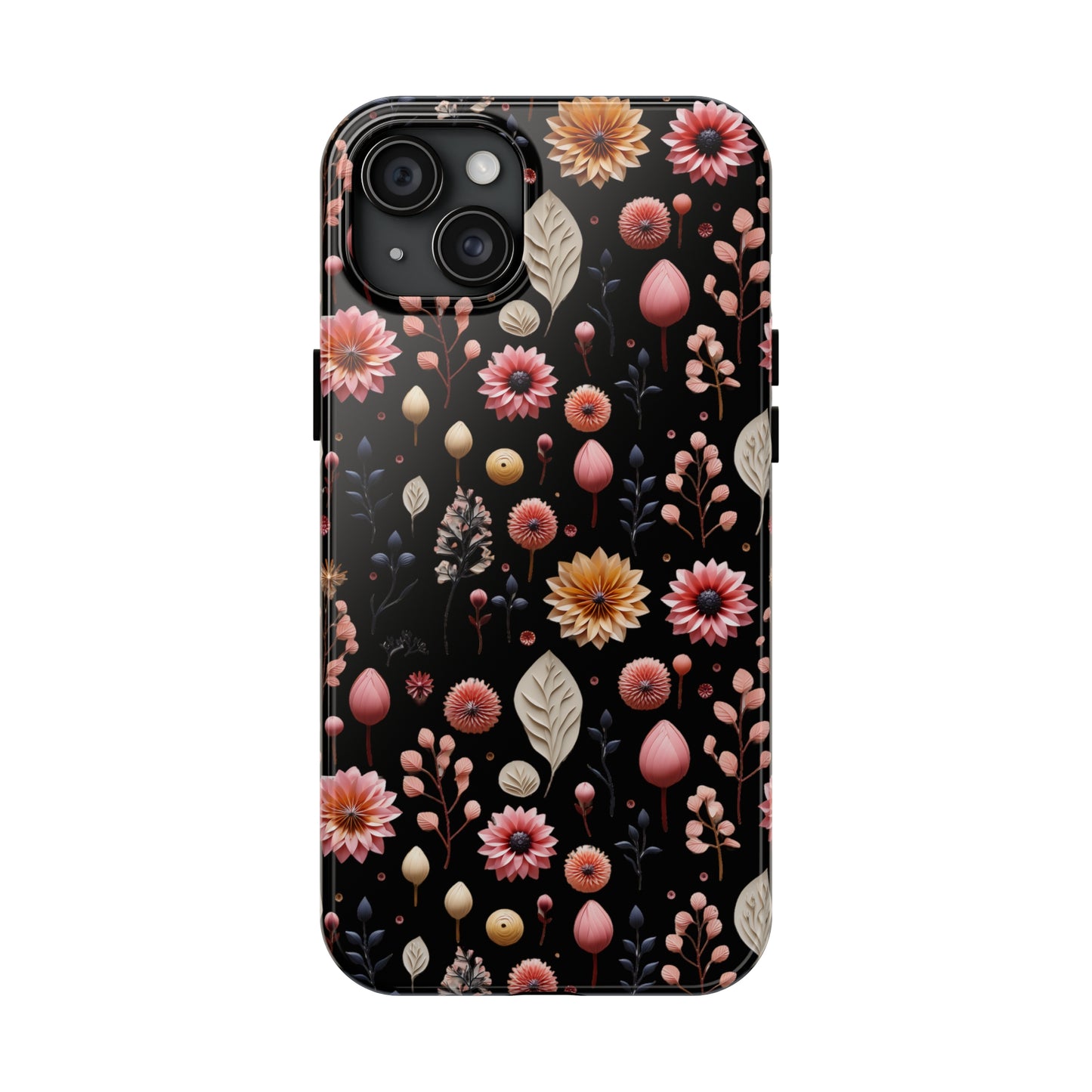 Floating Flowers print design Tough Phone Case compatible with a large variety of iphone models