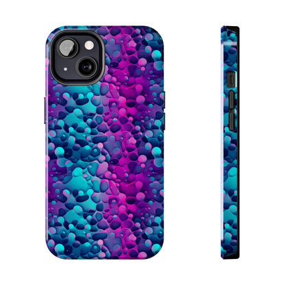 3D Bubble Print Pattern Design Tough Phone Case compatible with a large variety of iPhone models, Phone Case, Gift