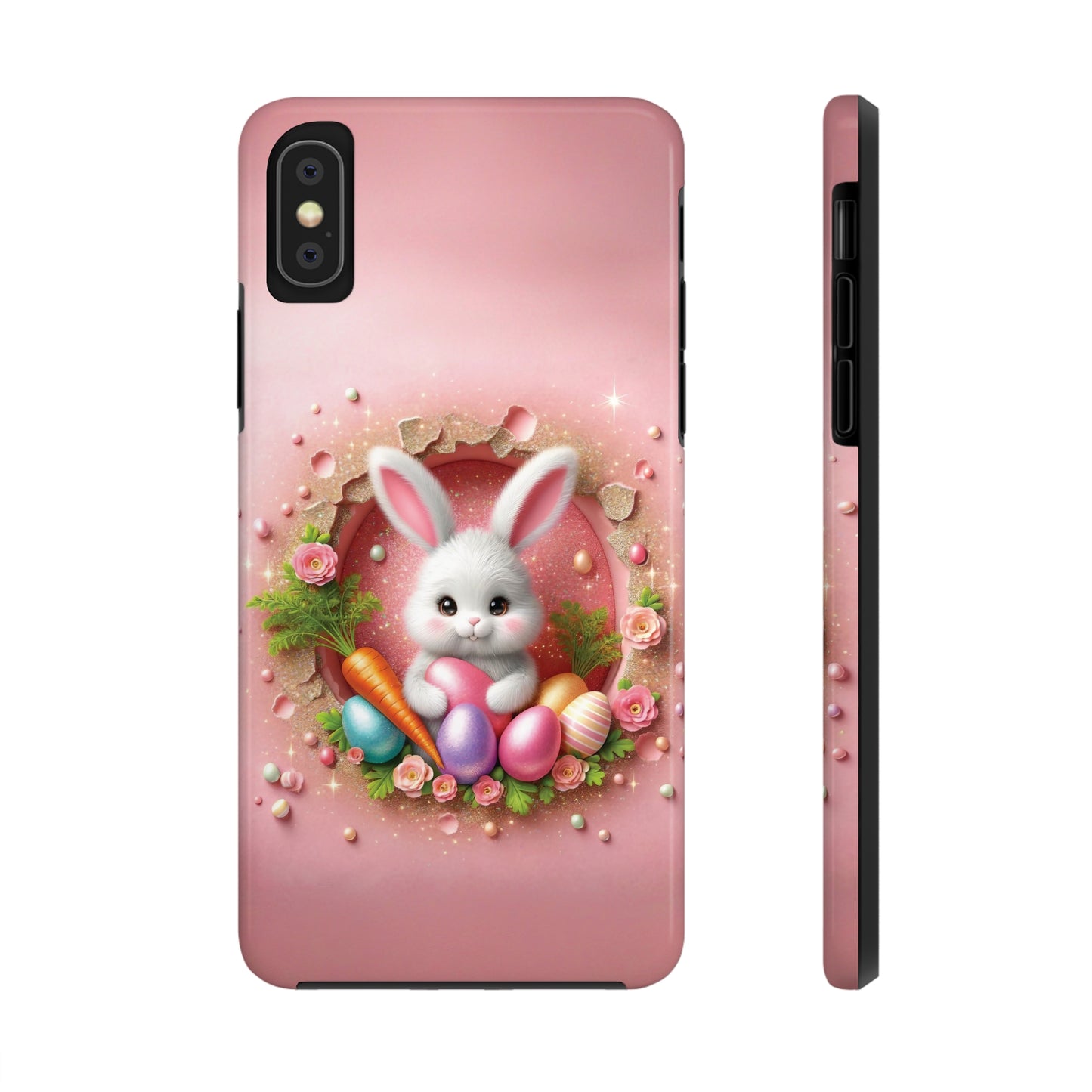 Easter Bunny Hole in the Wall design Tough Phone Case compatible with a large variety of iphone models