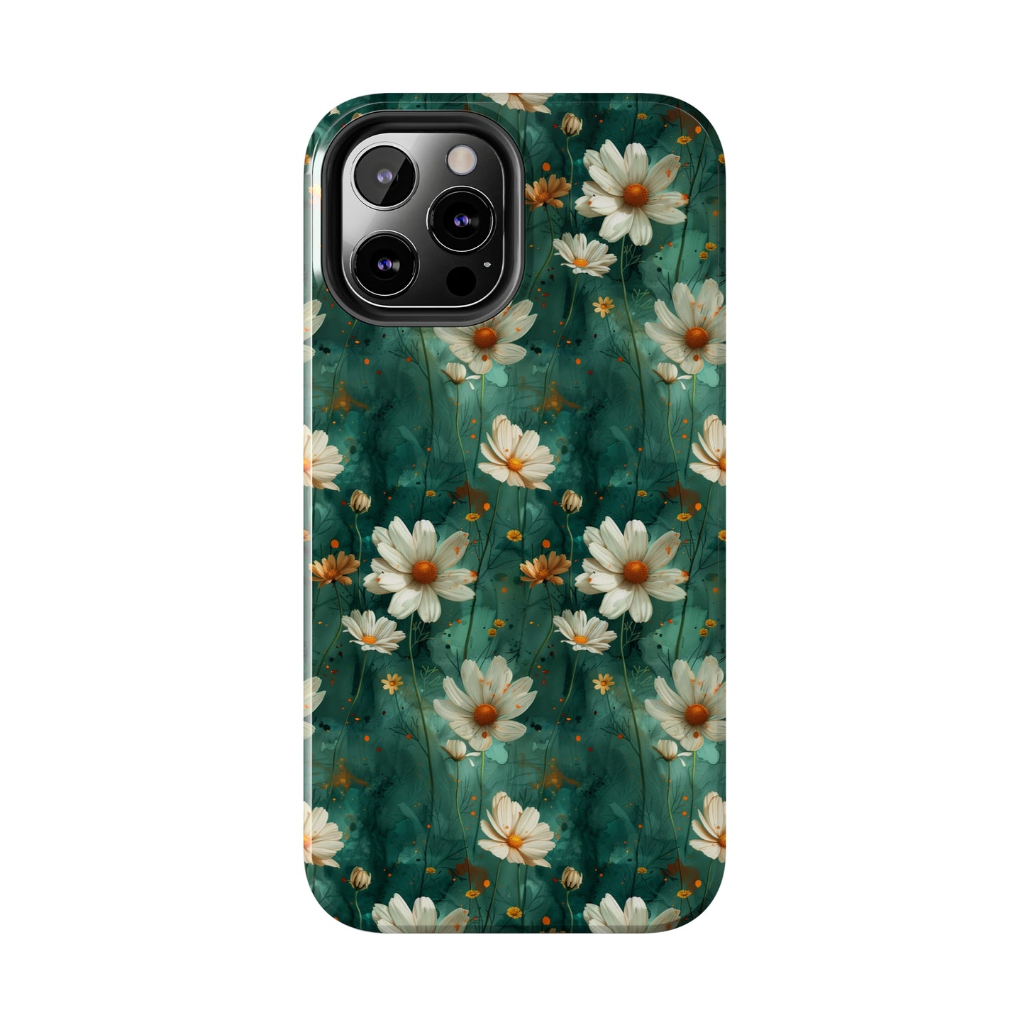 Watercolor Daisy Floral iPhone Case, Elegant White Blossom Design, Protective Phone Cover, Stylish Watercolor Flower Pattern compatible with a large variety of iPhone models, Phone Case, Gift