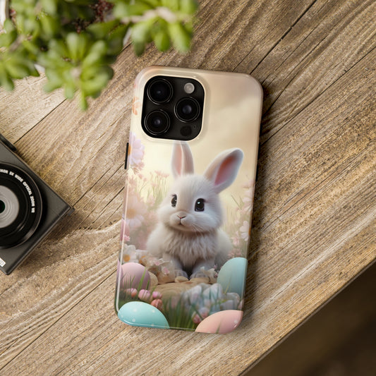 Cute Easter Bunny Pattern Design Tough Phone Case compatible with a large variety of iPhone models, Gift, Phone Case