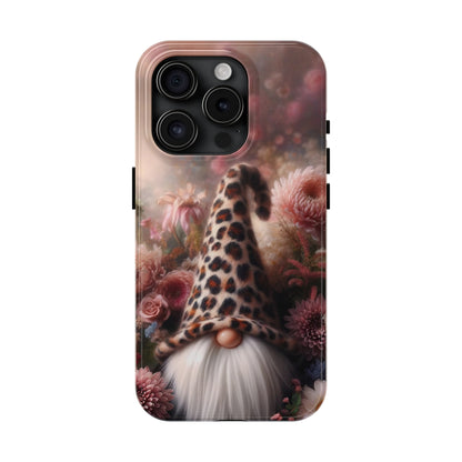 Leopard Print Fantasy Gnome Design Phone Case- Lightweight, Impact Resistant Cover for iPhone 6, 6s, 12, 13, 14, 15