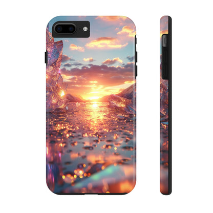 Abstract Sunrise Crystal Design Tough Phone Case