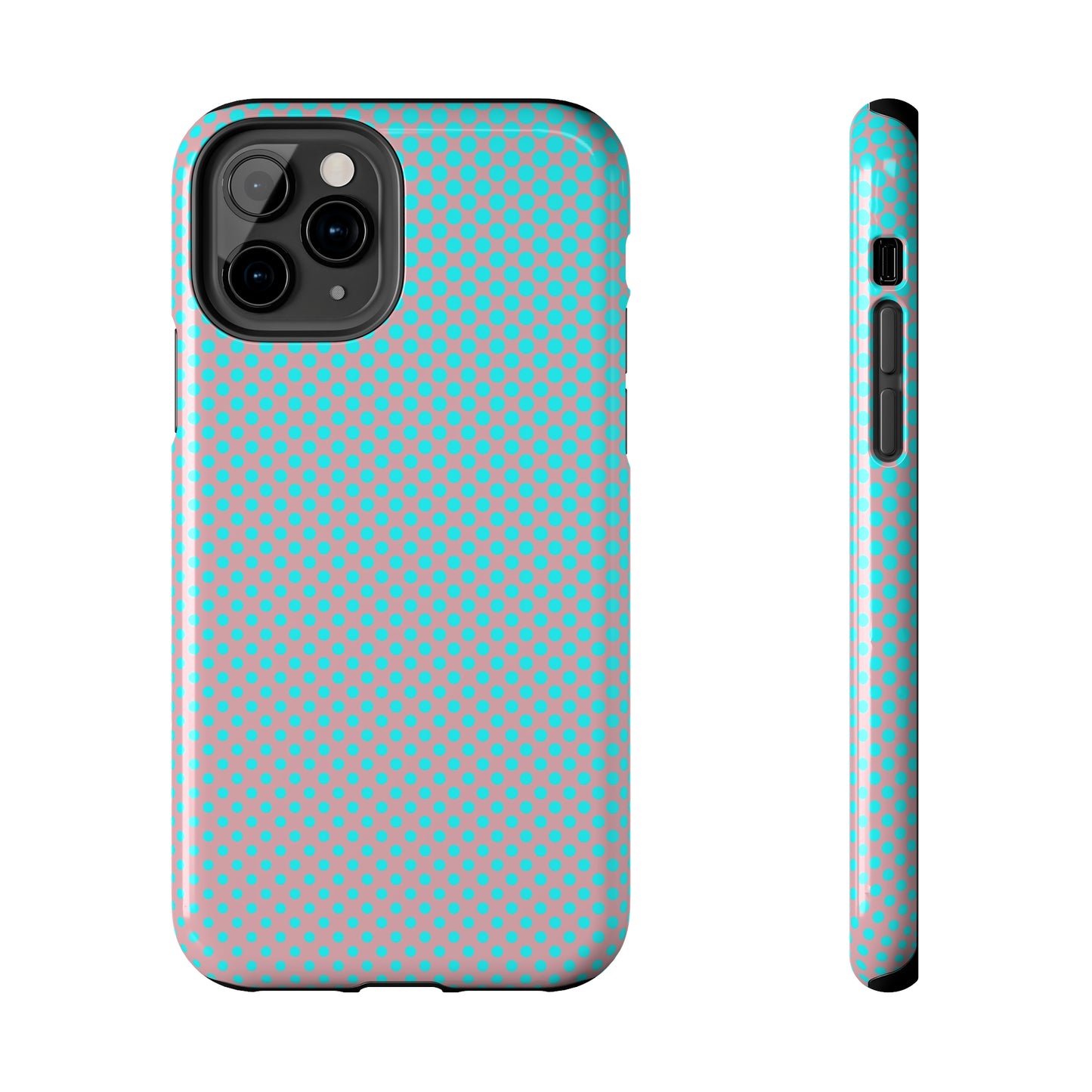 Pink and Blue Ombre Polka Dot Design Tough Phone Case compatible with a large variety of iphone models, Gift, Phone Case