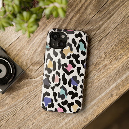 Rainbow Leopard Print design Tough Phone Case compatible with a large variety of iPhone models, Birthday Gift, Phone Case