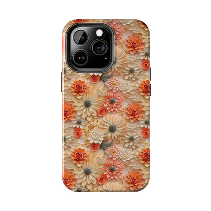 3D Wildflower Floral Pattern print design Phone Case- Lightweight, Impact Resistant Cover for iPhone 6, 6s, 12, 13, 14, 15