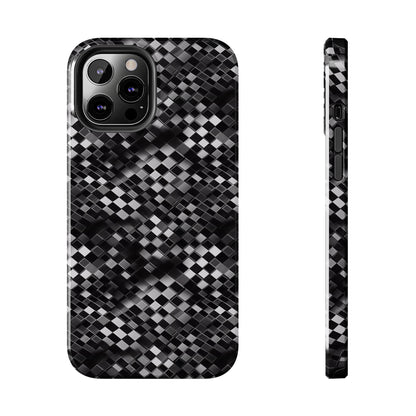 3D Checkerboard Print Pattern Design Tough Phone Case compatible with a large variety of iPhone models, Phone Case, Gift