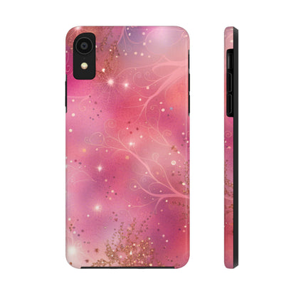 Pink and Gold Pattern Design Tough Phone Case compatible with a large variety of iPhone models, Phone Case, Gift