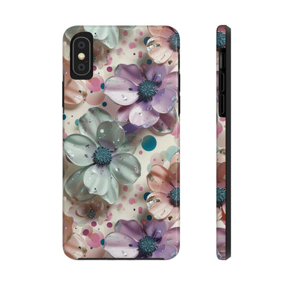 Fun Pastel Flowers Digital print Design Tough Phone Case compatible with a large variety of iPhone models, Gift, Phone Case