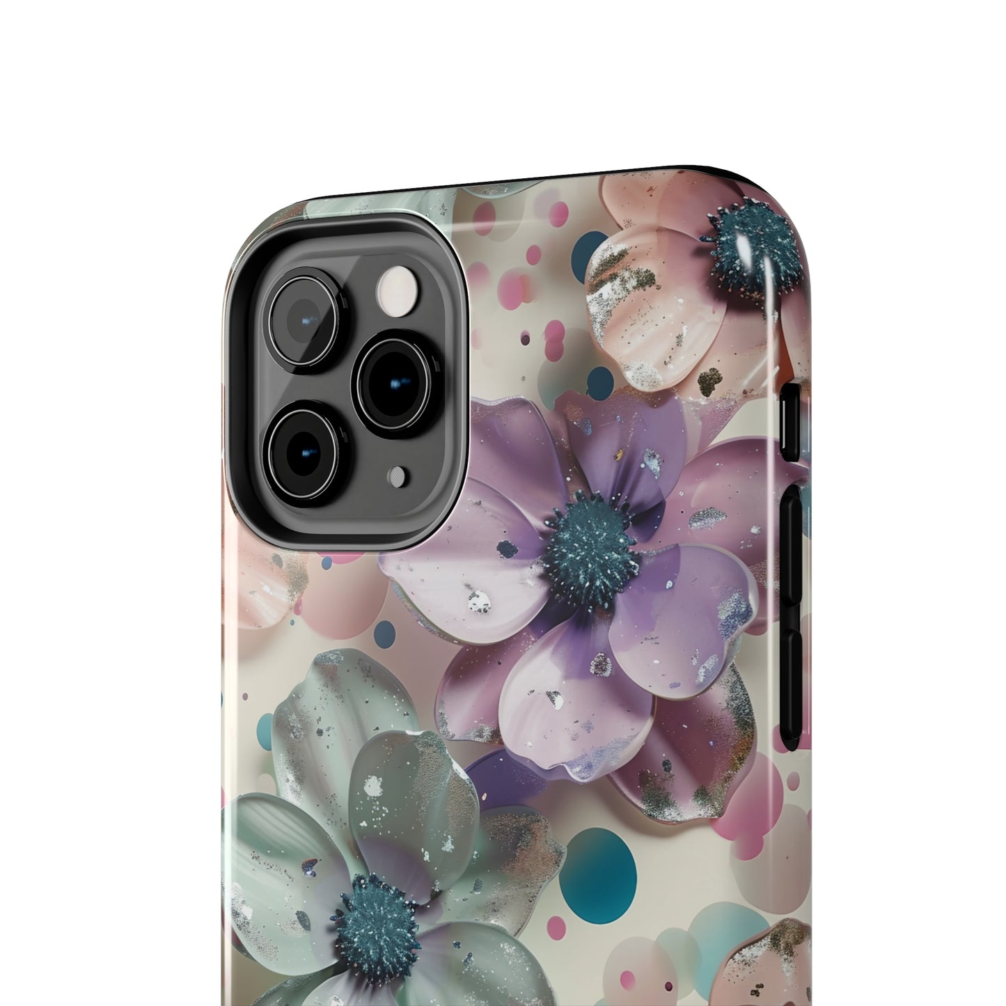 Fun Pastel Flowers Digital print Design Tough Phone Case compatible with a large variety of iPhone models, Gift, Phone Case