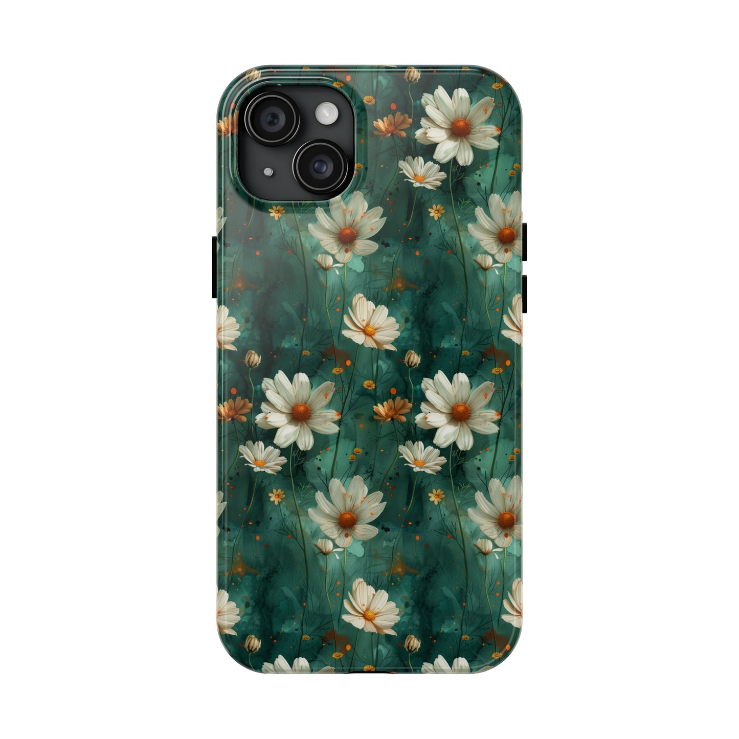 Watercolor Daisy Floral iPhone Case, Elegant White Blossom Design, Protective Phone Cover, Stylish Watercolor Flower Pattern compatible with a large variety of iPhone models, Phone Case, Gift