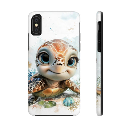 Cute Sea Turtle print Design Tough Phone Case compatible with a large variety of iPhone models, Gift, Phone Case