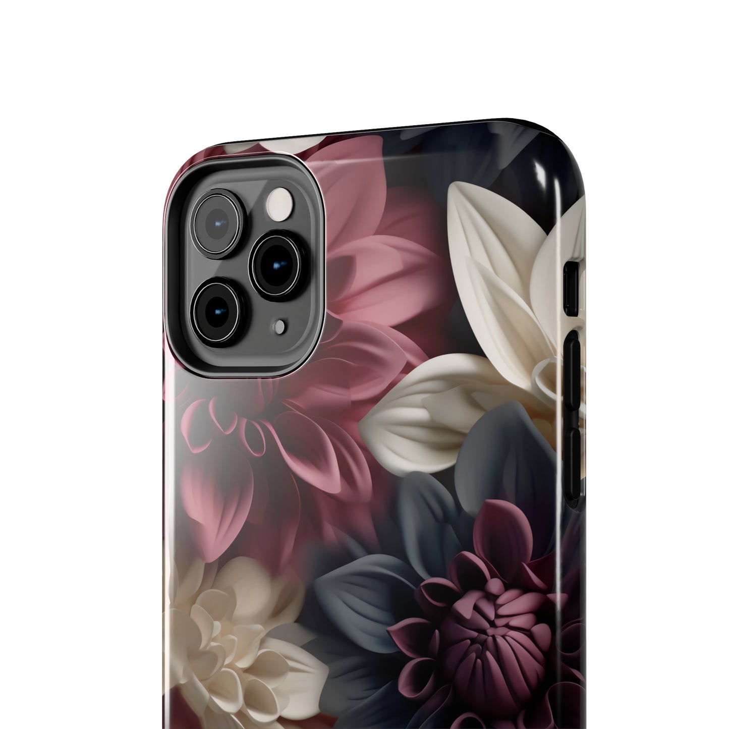 Elegant Dahlias design Tough Phone Case compatible with a large variety of iPhone models, Birthday Gift, Phone Case