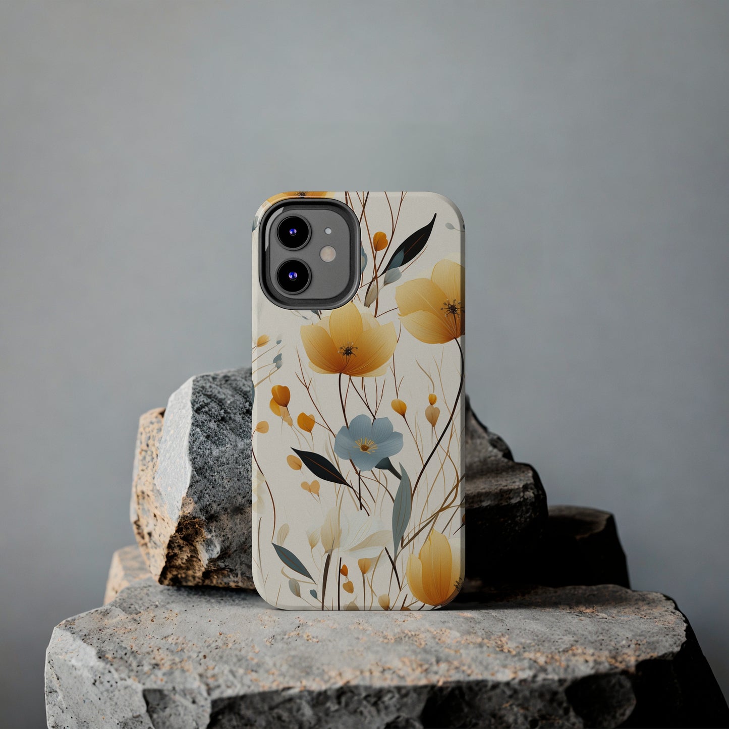 Wildflowers Muted Tones Digital print Design Tough Phone Case compatible with a large variety of iPhone models, Gift, Phone Case