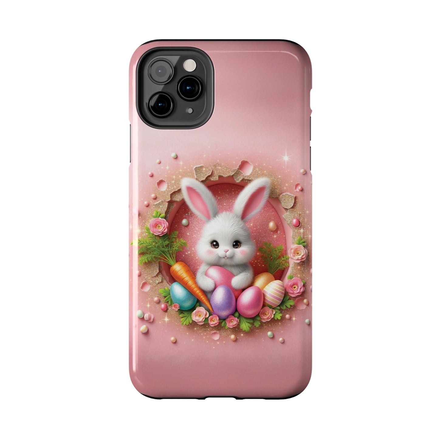 Easter Bunny Hole in the Wall design Tough Phone Case compatible with a large variety of iphone models