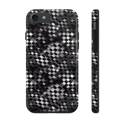 3D Checkerboard Print Pattern Design Tough Phone Case compatible with a large variety of iPhone models, Phone Case, Gift