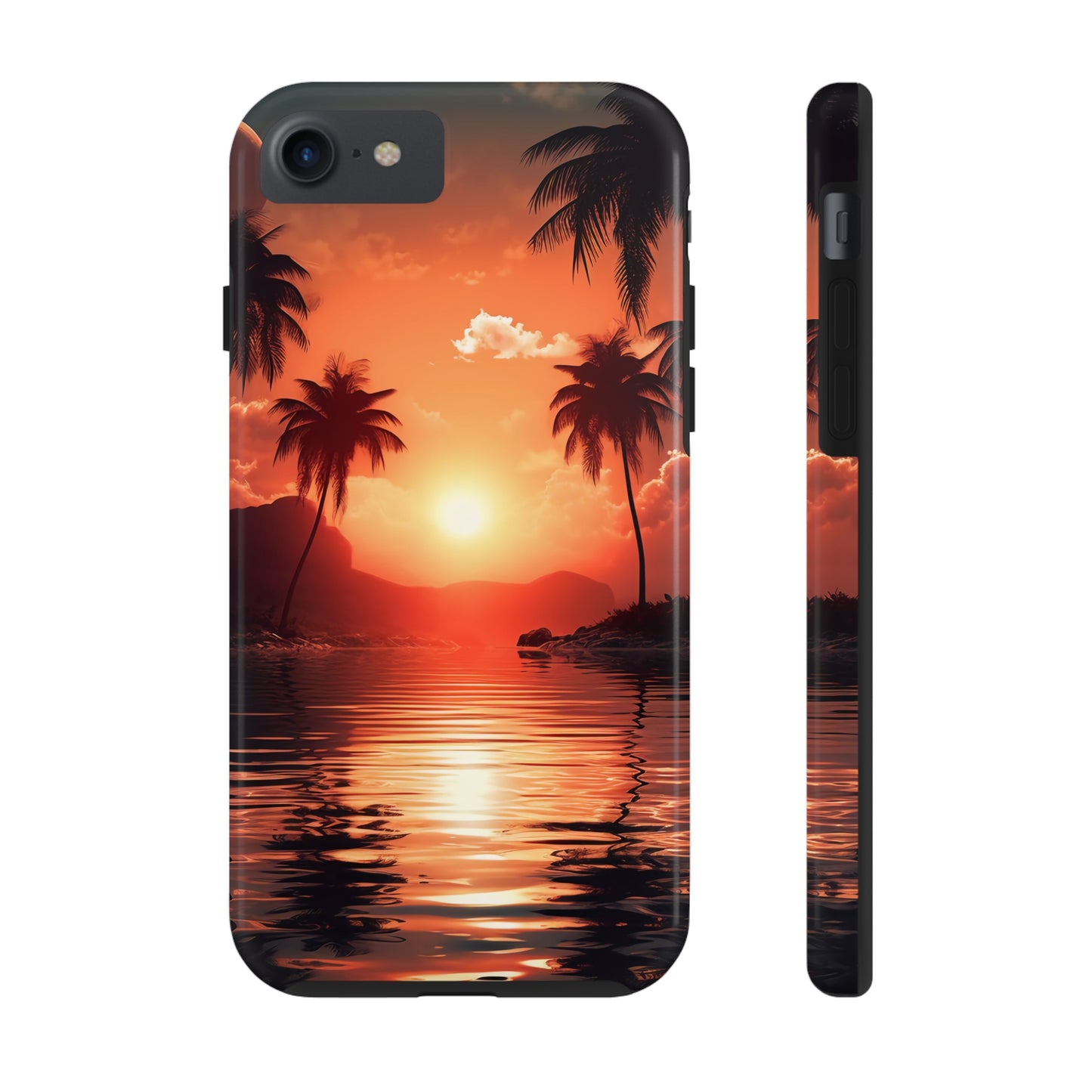 Sunset Beach Design iPhone Case, Beautiful Beach Scene, Artsy Surf Design, Protective Phone Cover compatible with a large variety of iPhone models, Phone Case, Gift