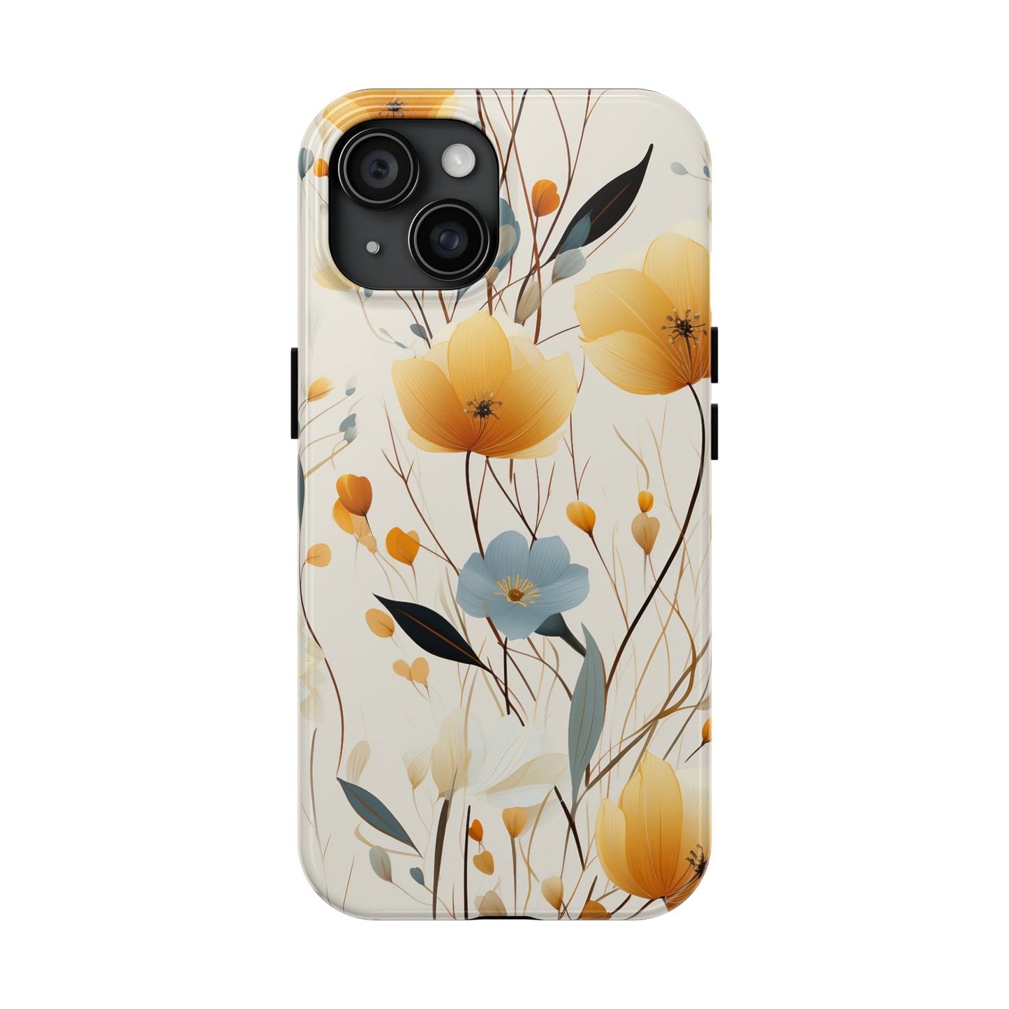 Wildflowers Muted Tones Digital print Design Tough Phone Case compatible with a large variety of iPhone models, Gift, Phone Case