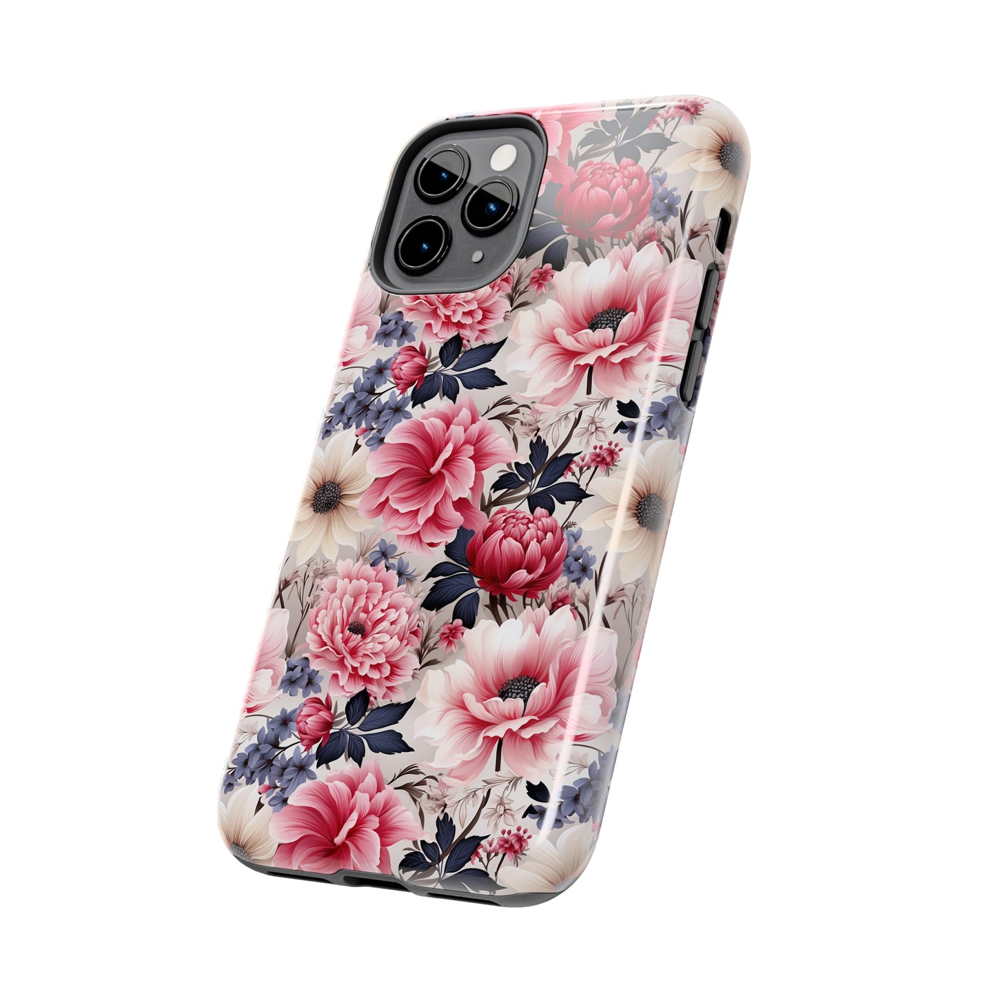 Elegant Blooms Digital print Design Tough Phone Case compatible with a large variety of iPhone models, Gift, Phone Case