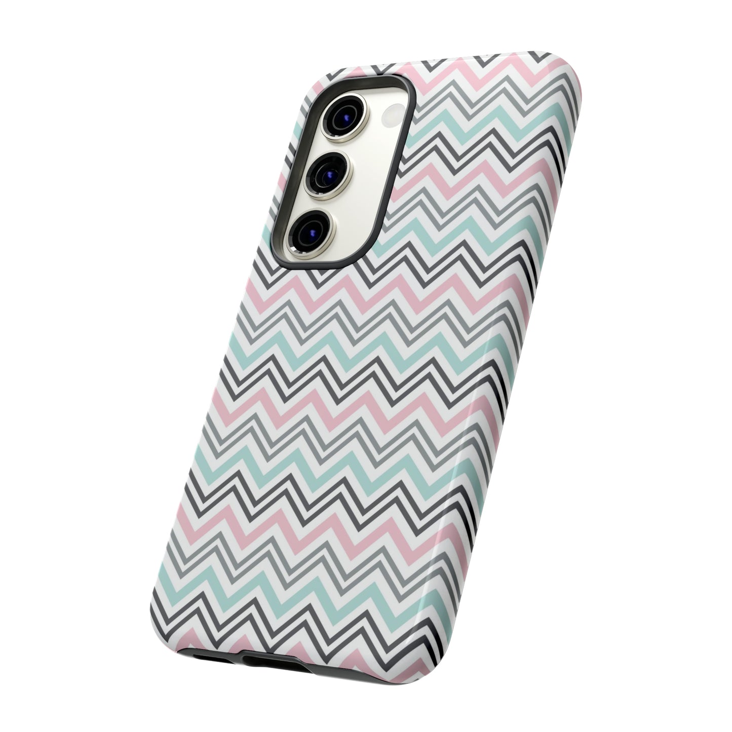 Pastel Chevron print design Tough Phone Case compatible with a large variety of Samsung models
