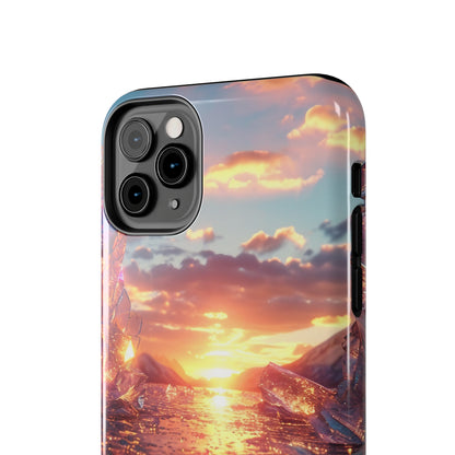 Abstract Sunrise Crystal Design Tough Phone Case