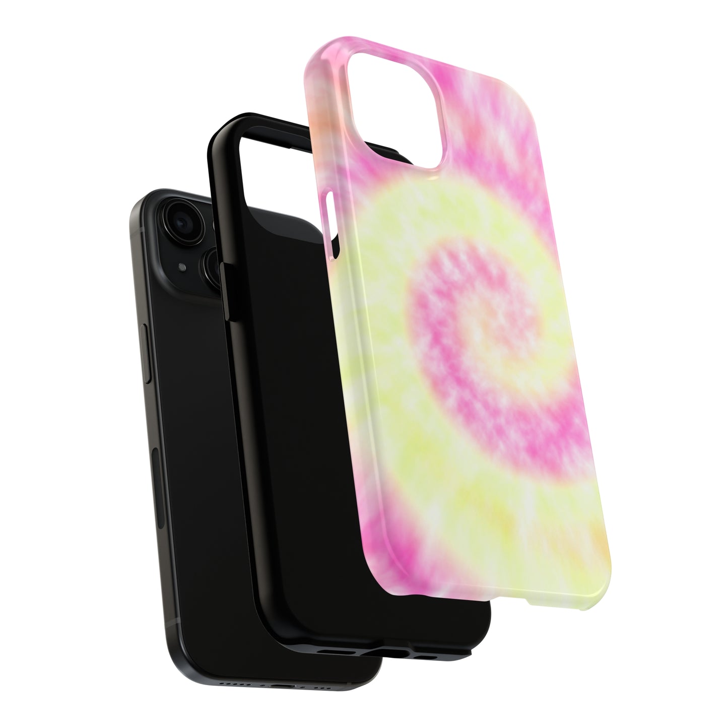 Pink and Yellow Tie Dye Design Phone Case- Lightweight, Impact Resistant Cover for iPhone 6, 6s, 12, 13, 14, 15